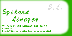 szilard linczer business card